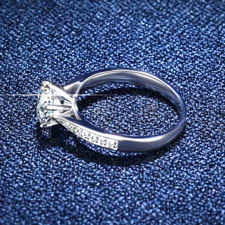 Affordable Moissanite Engagement Rings In Sterling Silver