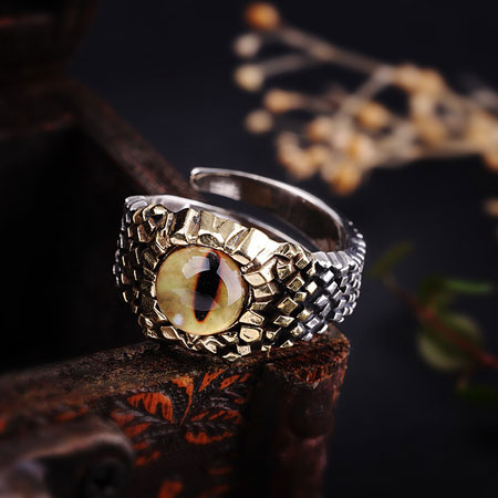 Antique Tiger Eye Ring for Men and Women in Sterling Silver