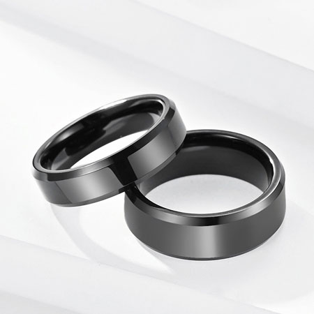 Black Wedding Bands for Him and Her