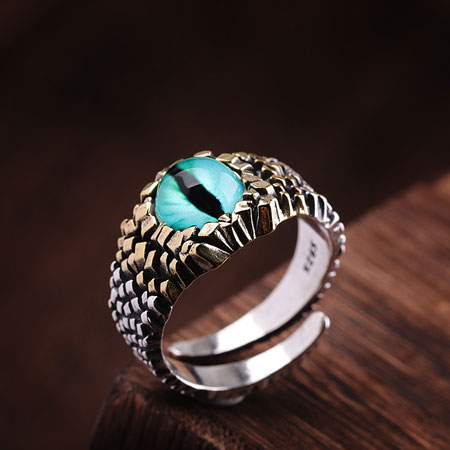 Womens & Mens Blue Tiger Eye Rings for Sale Sterling Silver