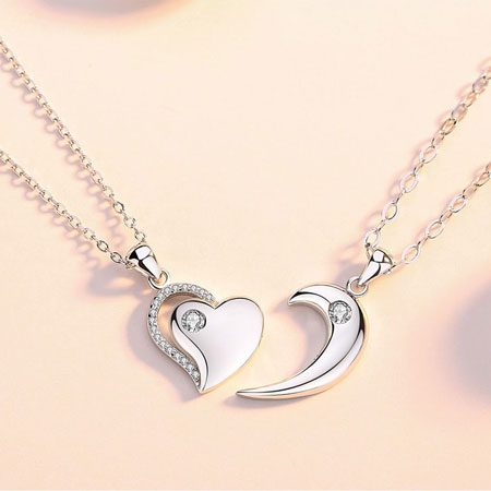 Boyfriend and Girlfriend Matching Necklaces