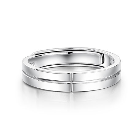 Couple Ring for Lovers in Sterling Silver