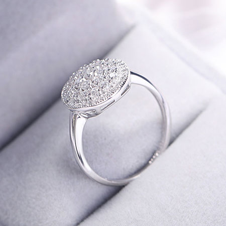 Cubic Zirconia Sterling Silver Engagement Rings