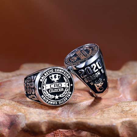 Custom Motorcycle Club Rings in Sterling Silver Copper Gold
