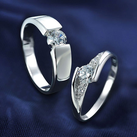Unique His and Hers Matching Wedding Bands