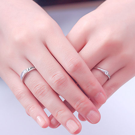 I Love You Forever Promise Rings for Him and Her