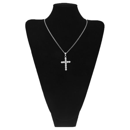 Iced Out Cross Chain with Cubic Zirconia