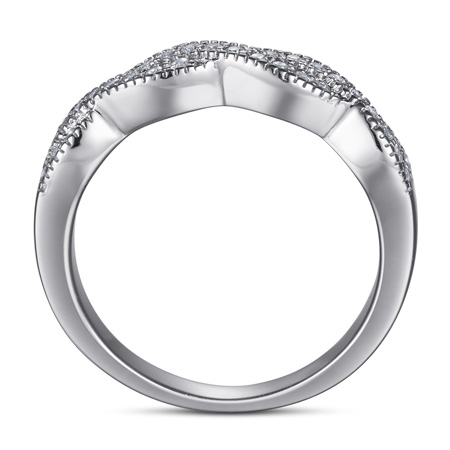 Intertwined Wedding Ring in Sterling Silver