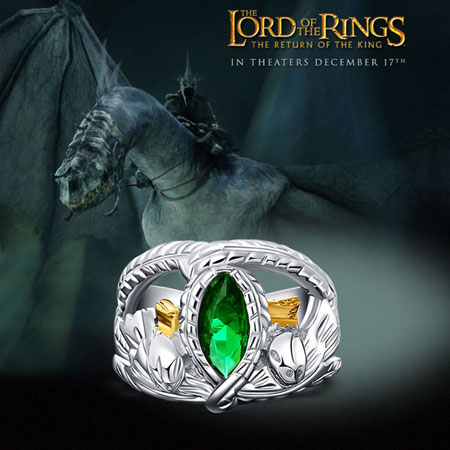 Lord of The Rings Aragorn Ring of Barahir in Sterling Silver
