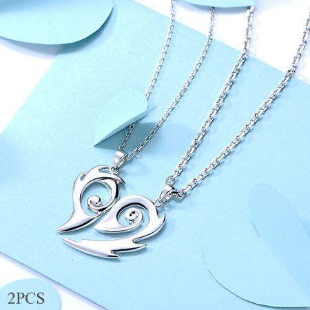 Cute Matching Necklaces for Couples in Sterling Silver