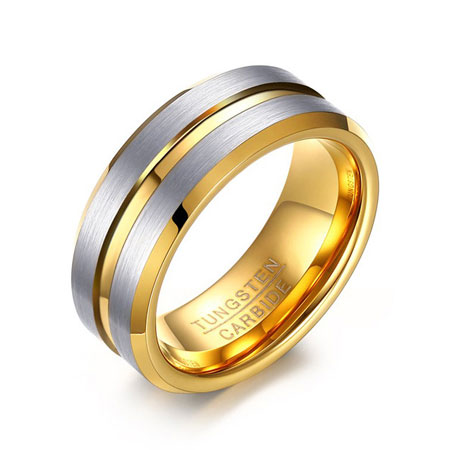 Mens Gold and Silver Wedding Bands