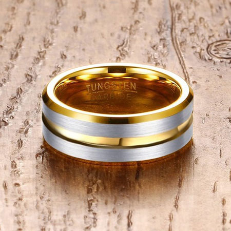 Mens Gold and Silver Wedding Bands