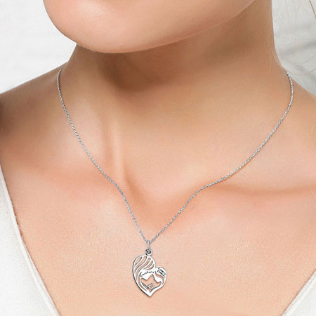 Mother to Daughter Necklace in Sterling Silver