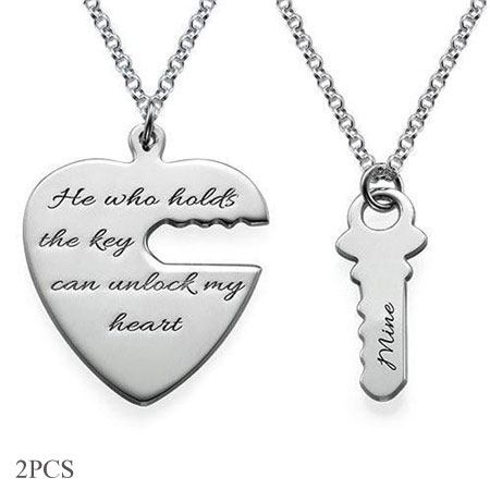 Personalized Necklaces for Couples in Sterling Silver