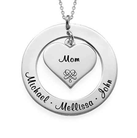 Sterling Silver Personalized Necklaces for Grandma