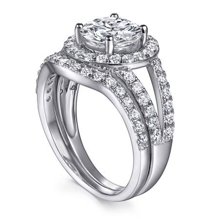 Sterling Silver Engagement Rings Sets
