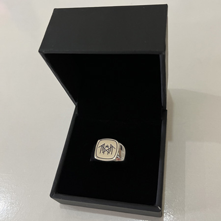 Square Signet Ring Custom in Sterling Silver