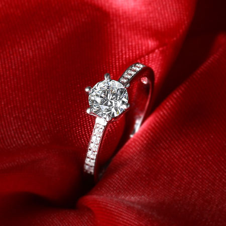 Sterling Silver Engagement Rings With Cubic Zirconia