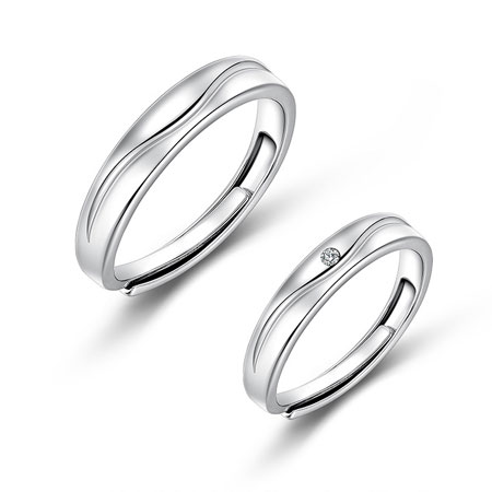 Wedding Rings for Couples in Sterling Silver