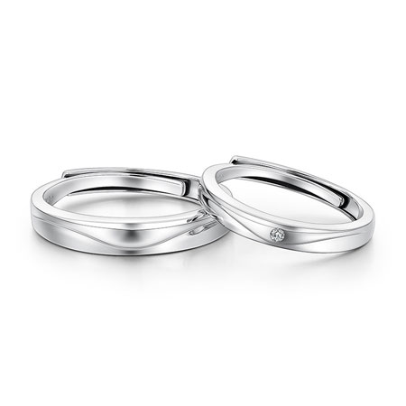 Wedding Rings for Couples in Sterling Silver