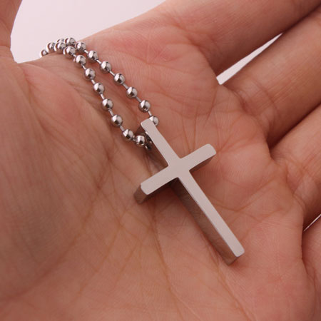 Women\'s and Men\'s Stainless Steel Cross Necklace